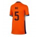 Maillot de foot Pays-Bas Nathan Ake #5 Domicile vêtements Femmes Europe 2024 Manches Courtes